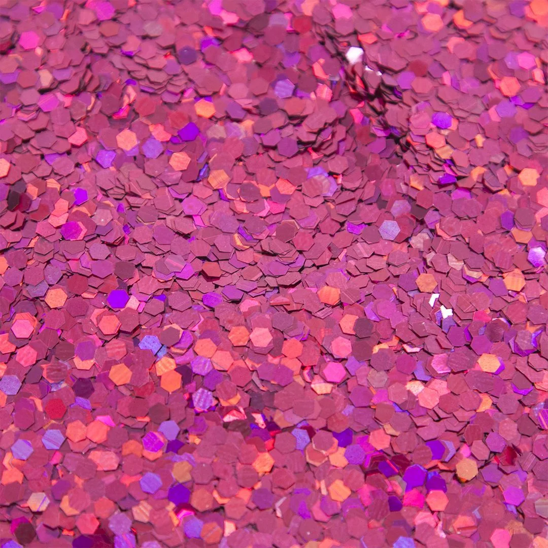 Конфетти фольга Шестиугольники, Розовый, 0,25 см, 100 г.