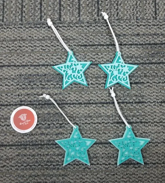 Елочные украшения из фетра "Звезда" Тиффани, 8 см/набор 4 шт./(Китай)