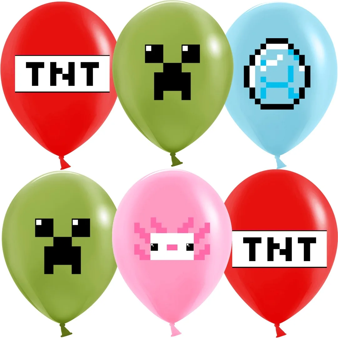 К 12''/30 см Пиксели, TNT, Ассорти, пастель, 2 ст, 25 шт.(Китай)