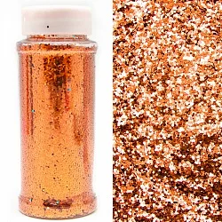 Конфетти фольга, Шестиугольники, Бронза голография, микро,90 гр., в банке