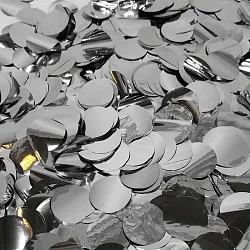 Конфетти фольга Круги, Серебро, 50 гр.