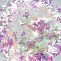 Конфетти  слюда, Звезды голография, 50 гр.