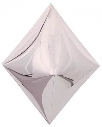 F 21"/53 см Ромб 3D, Серебро, 1 шт.(Китай)