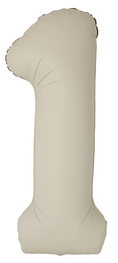 И 40"/102см Цифра, 1, Slim, Кремовый Латте, Матовый, 1 шт.(Испания)