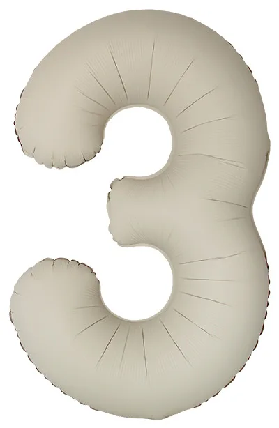 И 40"/102см Цифра, 3, Slim, Кремовый Латте, Матовый, 1 шт.(Испания)