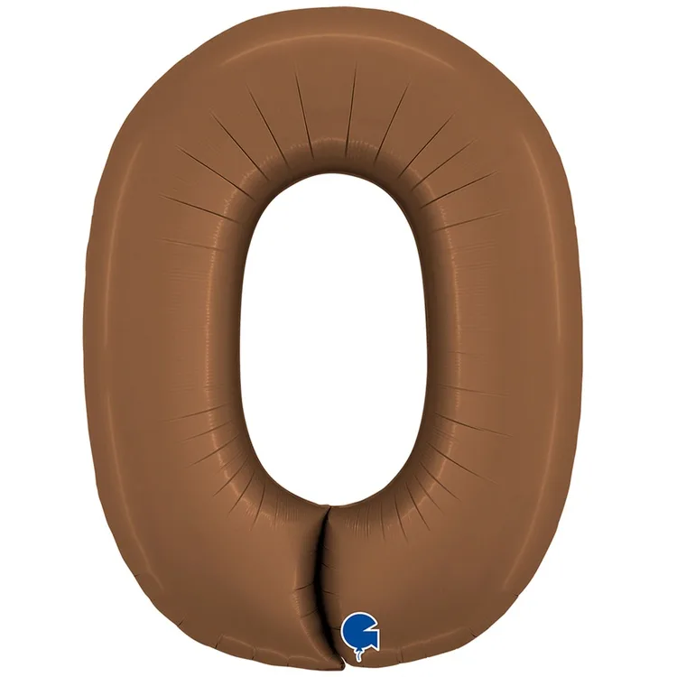 G 40"/102см Цифра "0" Сатин Chocolate 1 шт. (Италия)