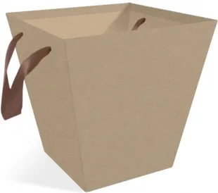 Коробка подарочная Трапеция, Крафт, 17*17*20 см, 1 шт.