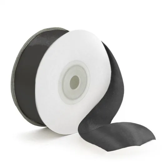 Лента Атлас Черный / 25 мм * 22,85 м (Китай)