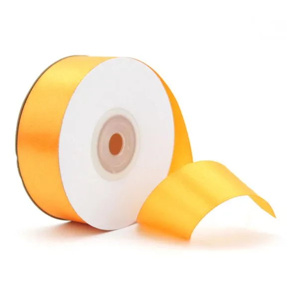 Лента Атлас Оранжевый / 7 мм * 22,85 м (Китай)