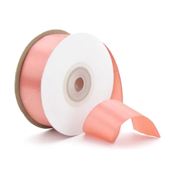 Лента Атлас Розовое золото / 7 мм * 22,85 м (Китай)