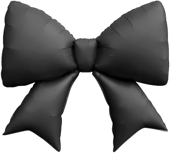 F 39"/99см Бант, Черный, Сатин, 1 шт. в уп.(Китай)