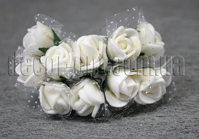 Букетик розочки, фатин / уп. 2 шт.