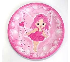 Тарелки бумажные "Чудесная фея" 17 см. 6 шт.)