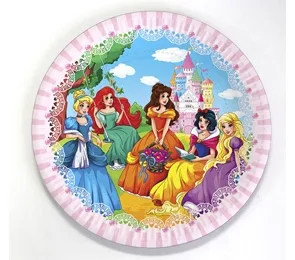 Тарелка бумажная "В гостях у принцессы" (17 см 6 шт)