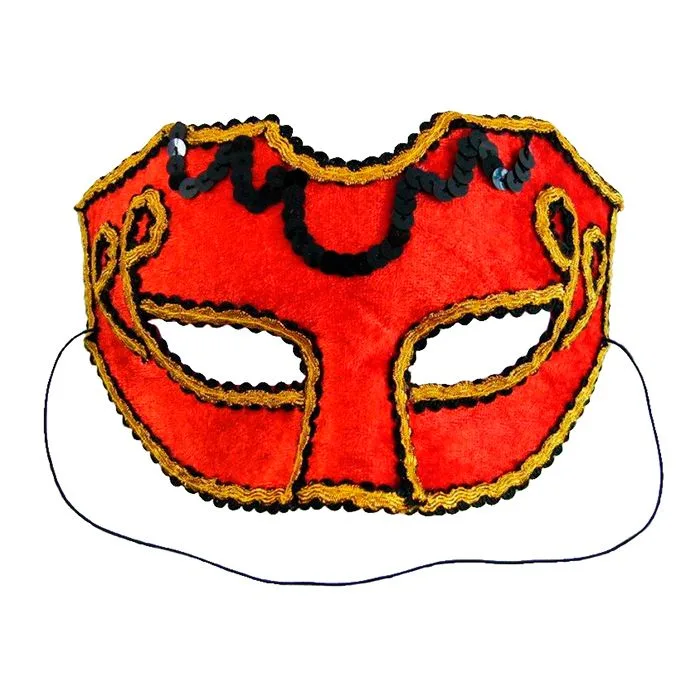 Маска венецианская "Карнавал" Красная (Китай)