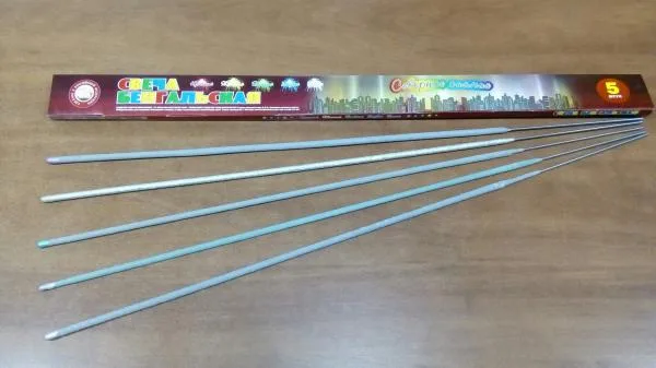 Бенгальская свеча "Цветопламенная" 60см. /5шт. уп