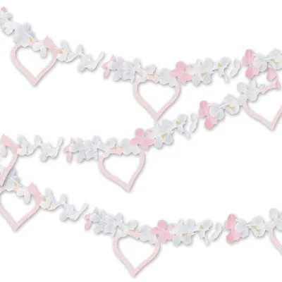 Гирлянда Сердце Бело-розовое 4,5 м