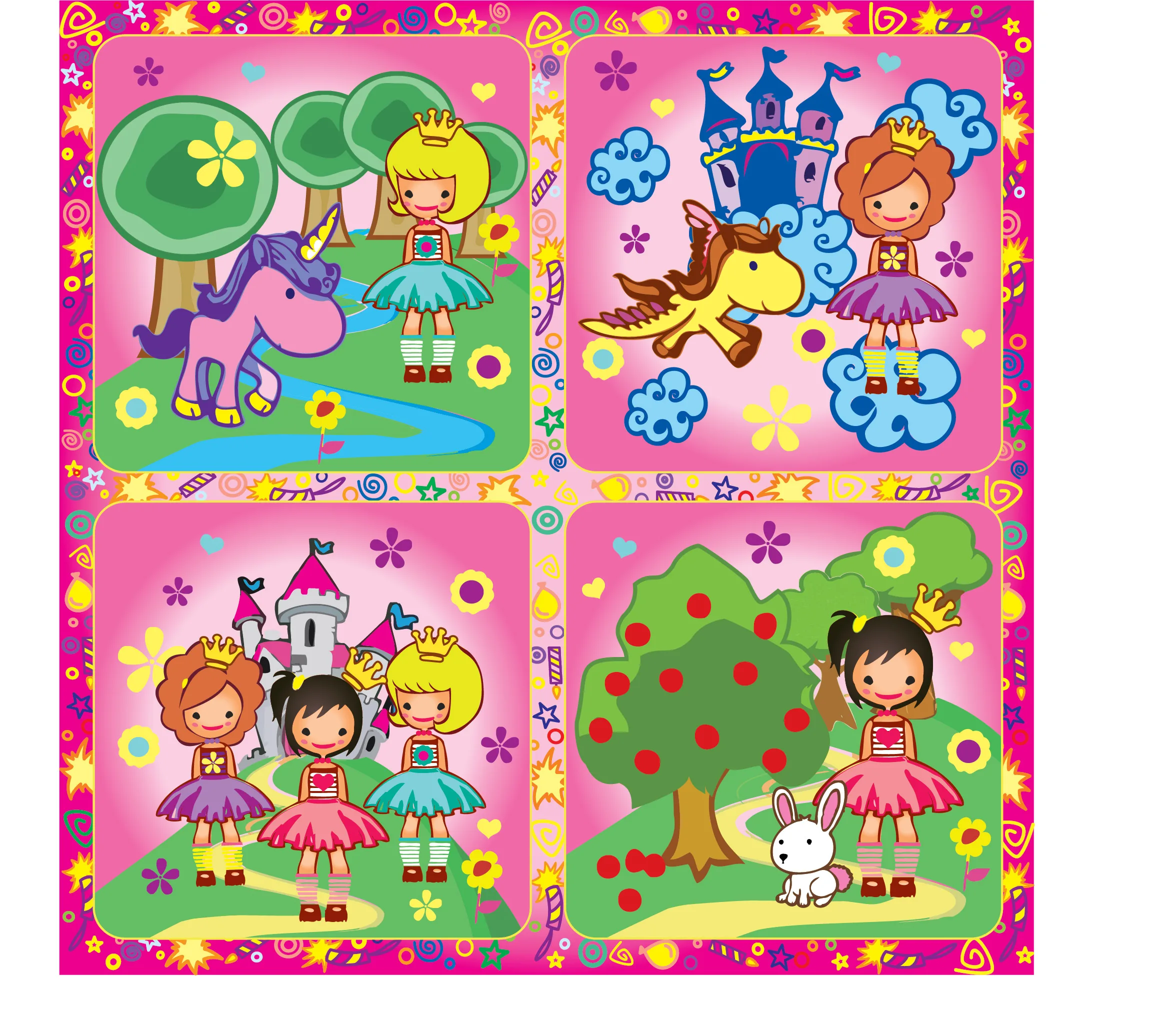 Салфетки "Веселуха" Моя Принцесса (уп. 12 шт.)