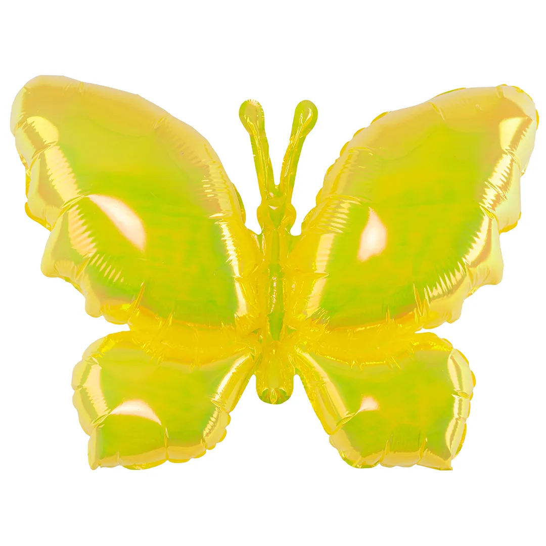 F 29"/74см Бабочка, Хамелеон (надув воздухом), Желтый, Перламутр, 1 шт. в уп.(Китай)