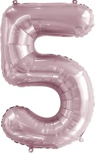 F 34"/86см Цифра, 5, Slim, Светло-розовый, 1 шт. в упак. (Китай)