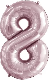 F 34"/86см Цифра, 8, Slim, Светло-розовый, 1 шт. в упак. (Китай)