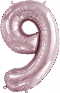 F 34"/86см Цифра, 9, Slim, Светло-розовый, 1 шт. в упак. (Китай)