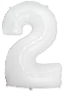 И 40"/102см Цифра "2", Белый/ 1 шт (Испания)