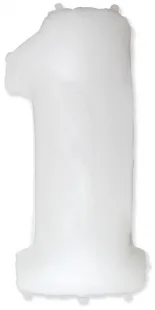 И 40"/102см Цифра "1", Белый, в упаковке/ 1 шт (Испания)