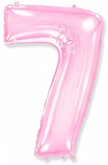 И 40"/102см Цифра, 7, Розовый, в упаковке 1 шт.  (Испания)