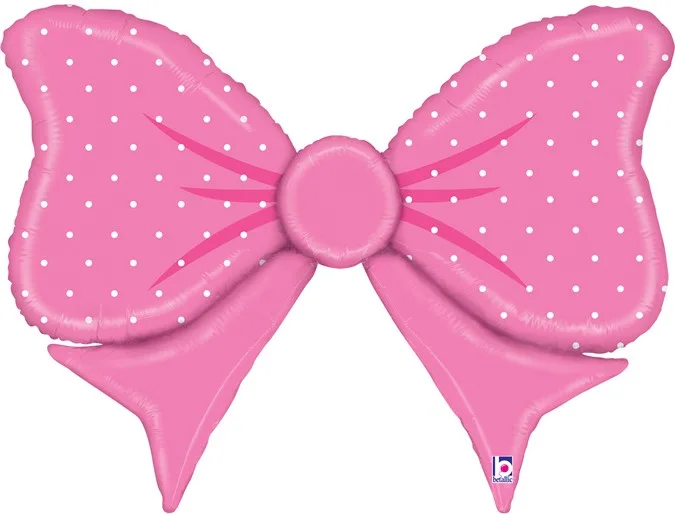 G 35"/89см. Бант, Розовый, 1 шт.,(Италия)