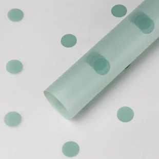 Пленка упаковочная матовая Горох Премиум Голубая 10*0,58м