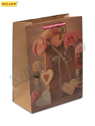 Пакет подарочный  Милый подарок (L-Kraft) 26 х 33 х 14