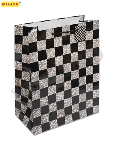 Пакет подарочный Шахматная доска (L) 26 х 33 х 14