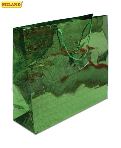 Пакет подарочный Зеленая вспышка (ХХL-голография) 47 х 40 х 14