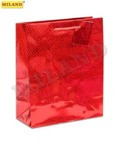 Пакет подарочный Красная вспышка (М-голография) 18 х 23 х 10