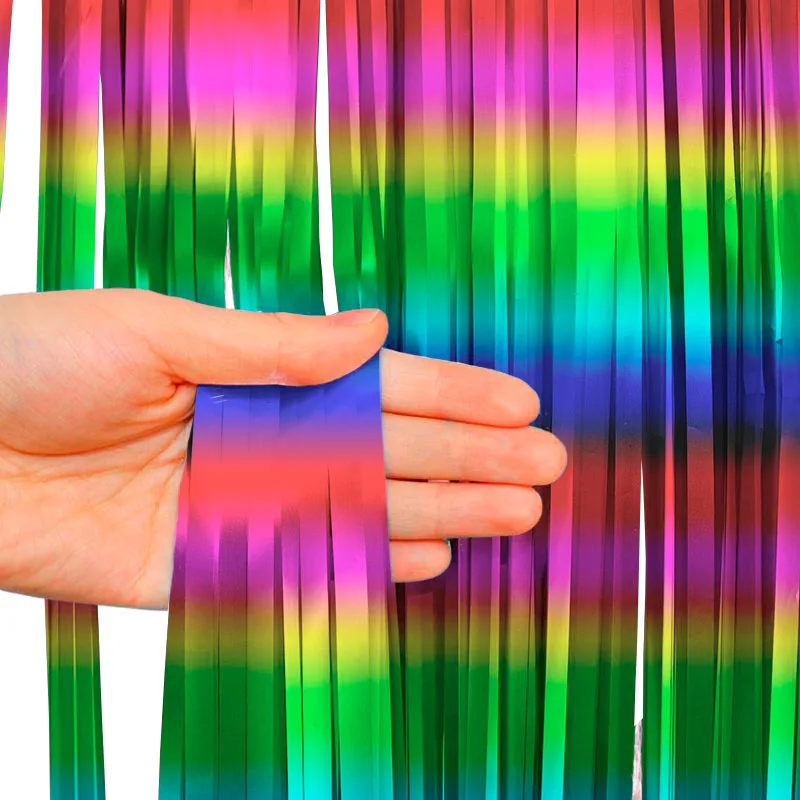 Занавес "Дождик" Разноцветный   2м*1м/1 шт./ (Китай)