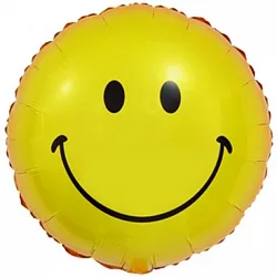 F 18"/46см Круг, Смайл, Желтый, 1 шт. (Китай)