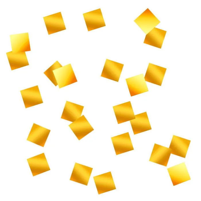 Конфетти "Квадраты золотые " фольгированные 1 см. / 500 г./ (Китай)