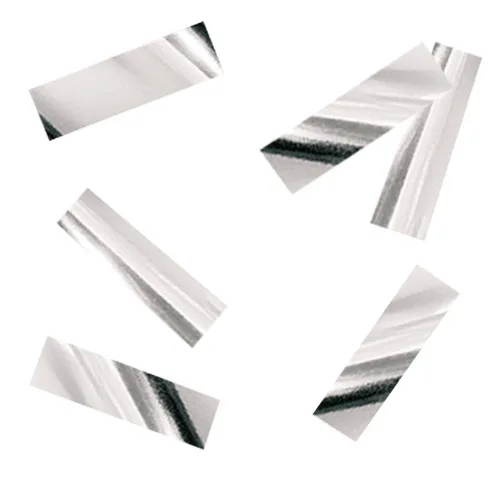 Конфетти "Прямоугольные серебряные " фольгированные 5*1 см. / 500 г./ (Китай)