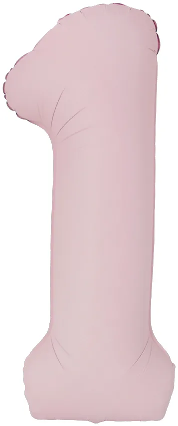 И 40"/102см Цифра, 1 Slim, Пыльная роза, Сатин, 1 шт. в уп.(Испания)