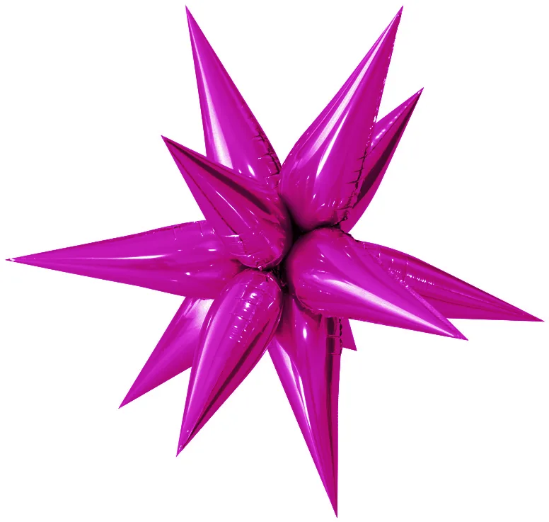 Шар 3D (26''/66 см) Звезда, Составная, Фуше, 1 шт. в уп.
