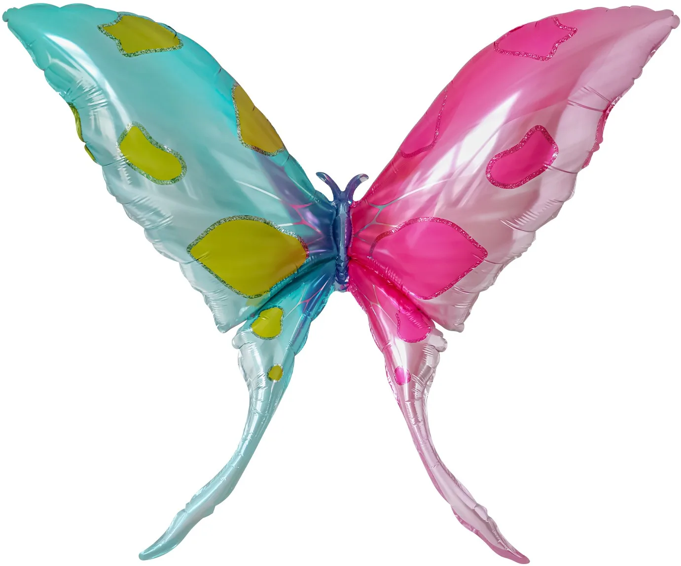 F 45"/114см  Бабочка, Голубой/Розовый, 1 шт. (Китай)