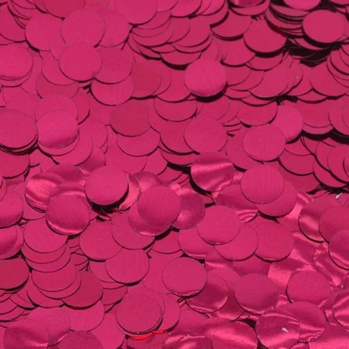 Конфетти фольга Круги 1 см розовые (50 гр/уп.) (для шаров)