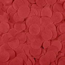 Конфетти тишью, Круги, Красный, бумага, 2,5 см., 50гр.