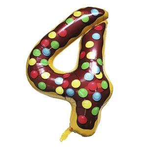 К 40"/102см Цифра "4" Пончик /1 шт./(Китай)