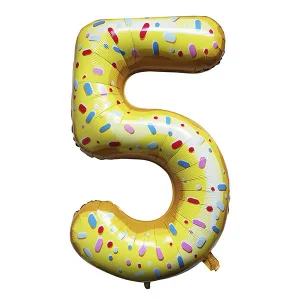 К 40"/102см Цифра "5" Пончик /1 шт./(Китай)