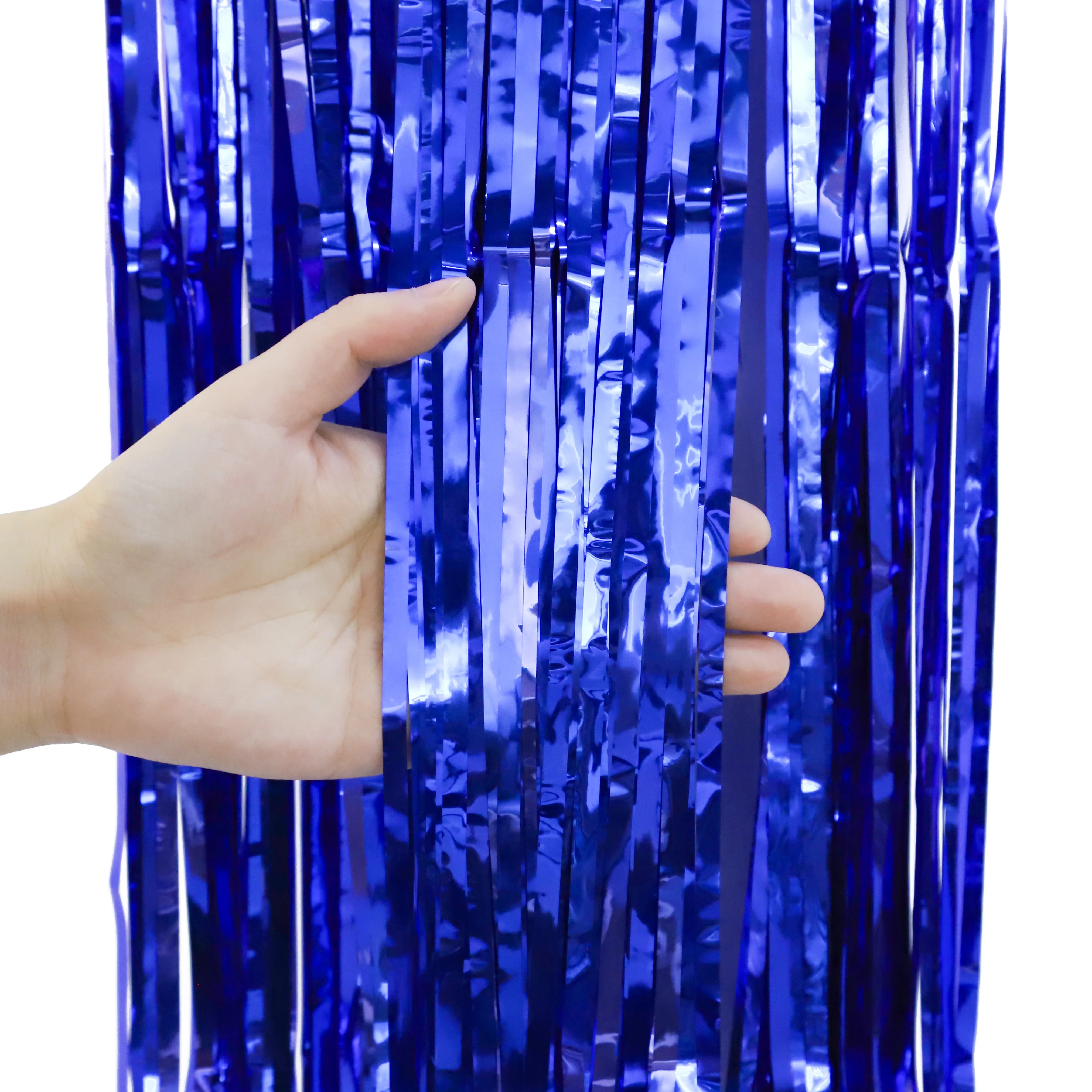 Занавес Дождик Синий, Металлик, 100*200 см, 1 шт.