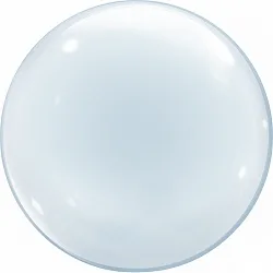 К 22"/56см Сфера 3D, Deco Bubble, Прозрачный, Кристалл, 10 шт. . (Китай)