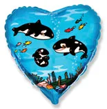 И 9"/23см Мини Сердце Киты/ 1 шт / (Испания)