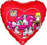 И 18 Сердце Маленькие собачки / 1 шт / (Испания)